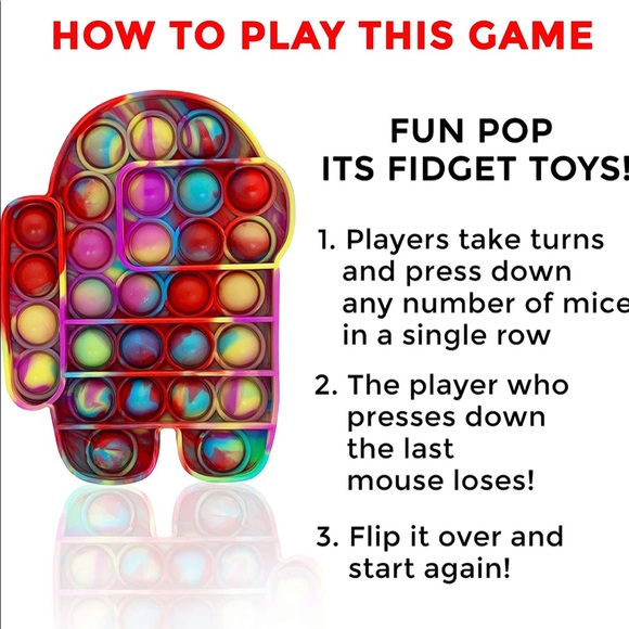 Bubble Fidget ToyPush Pop Poke Game 3 Pieces Tie - Picture 6 of 7